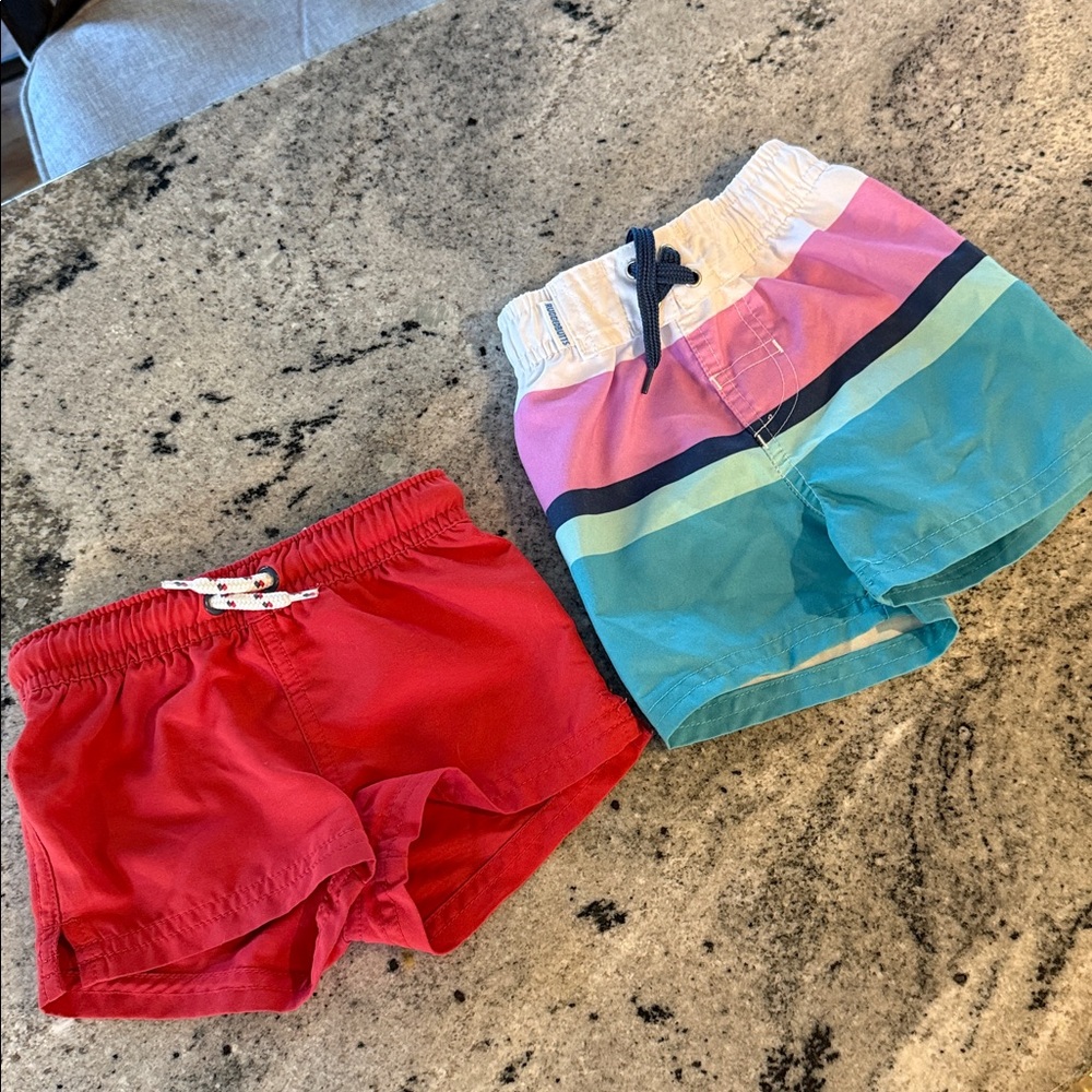 Lot of 2 baby boys swim trunks